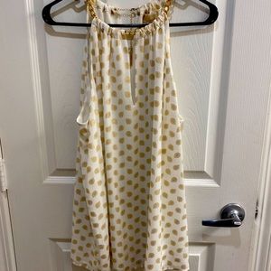 Michael Kors gold and white dress shirt